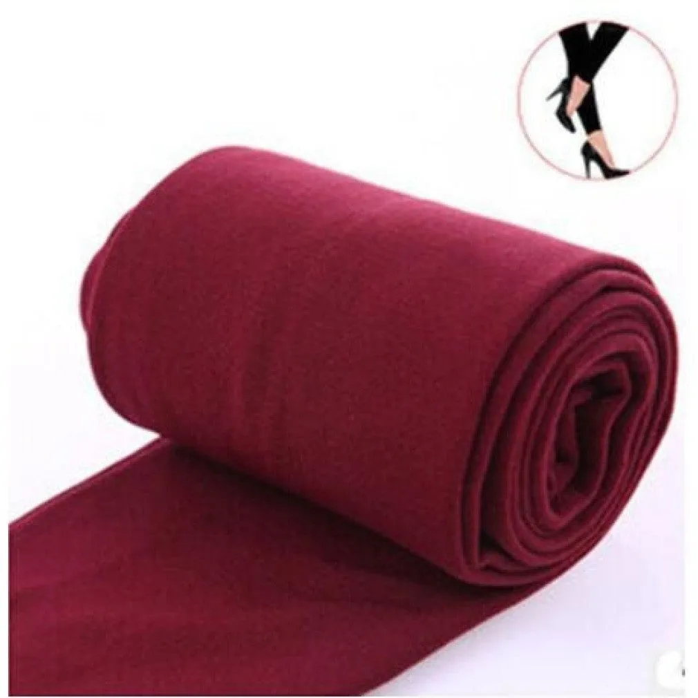 ContiNent 33 Autumn winter woman thick warm leggings candy color brushed charcoal Stretch Fleece Pants Trample Feet Leggings