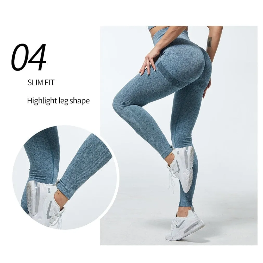 ContiNent 33 Women High Waist Leggings For Fitness Ladies Sexy Bubble Butt Gym Sports Workout Leggings Push Up Fitness Female Leggins