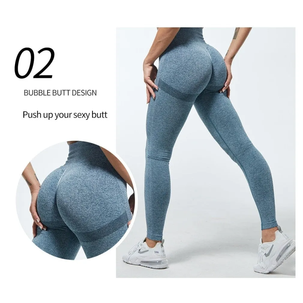 ContiNent 33 Women High Waist Leggings For Fitness Ladies Sexy Bubble Butt Gym Sports Workout Leggings Push Up Fitness Female Leggins