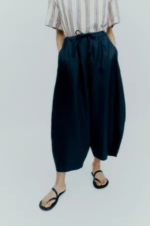 CORDERA Linen Maxi Pants - Black