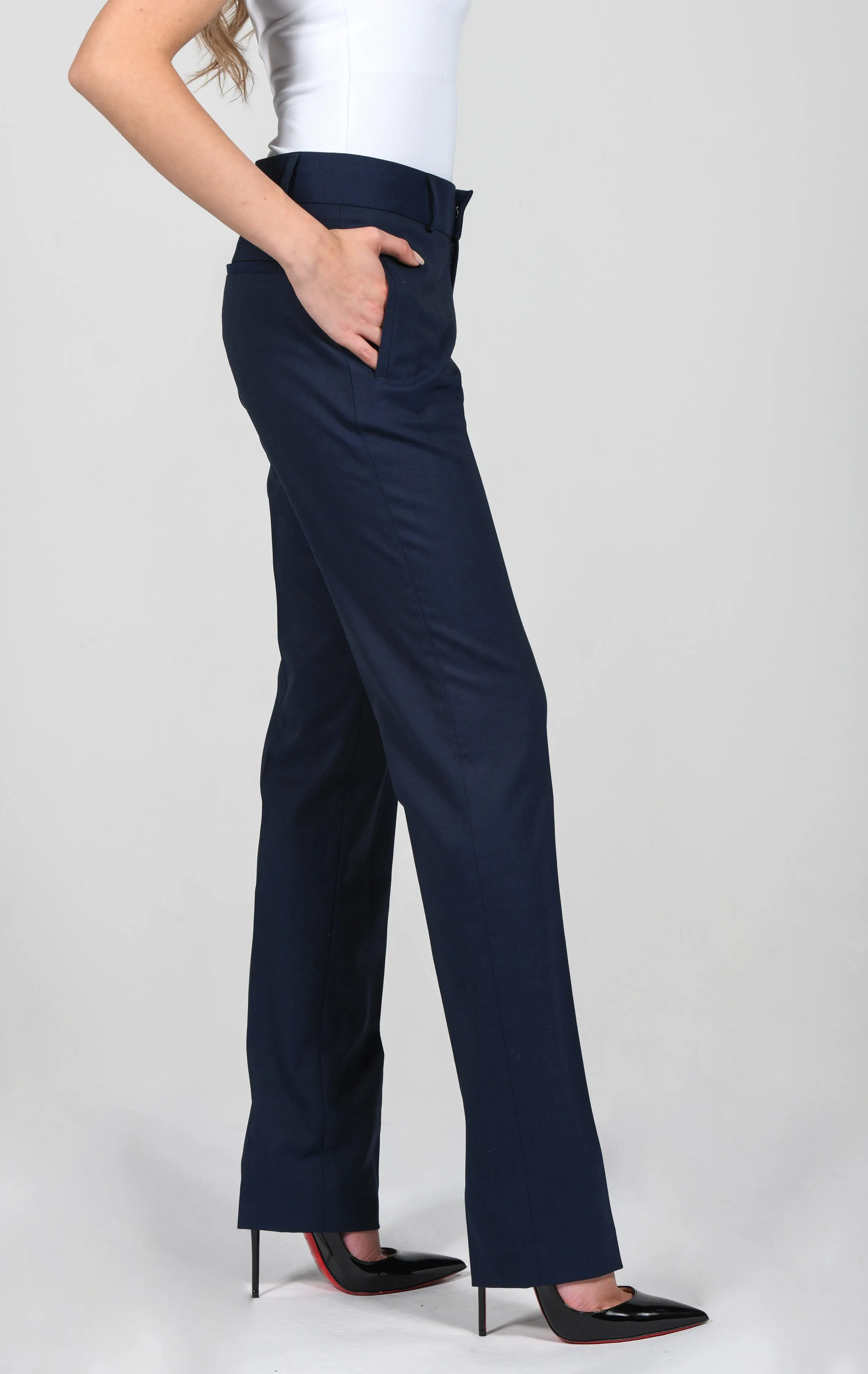 Cosiani Women’s Blue Wool Dress Pants