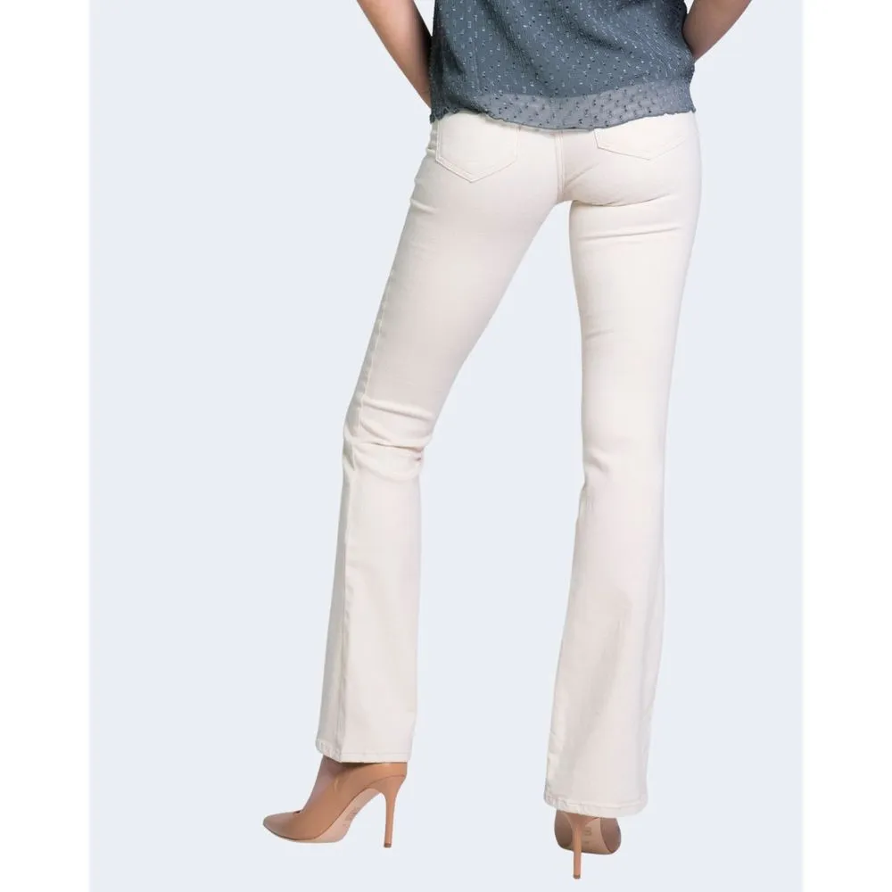 Cream Cotton Jeans & Pant