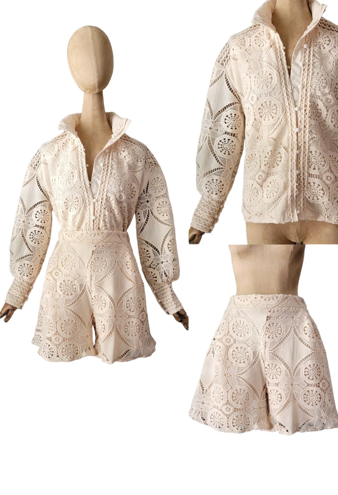 Cream Crochet Set