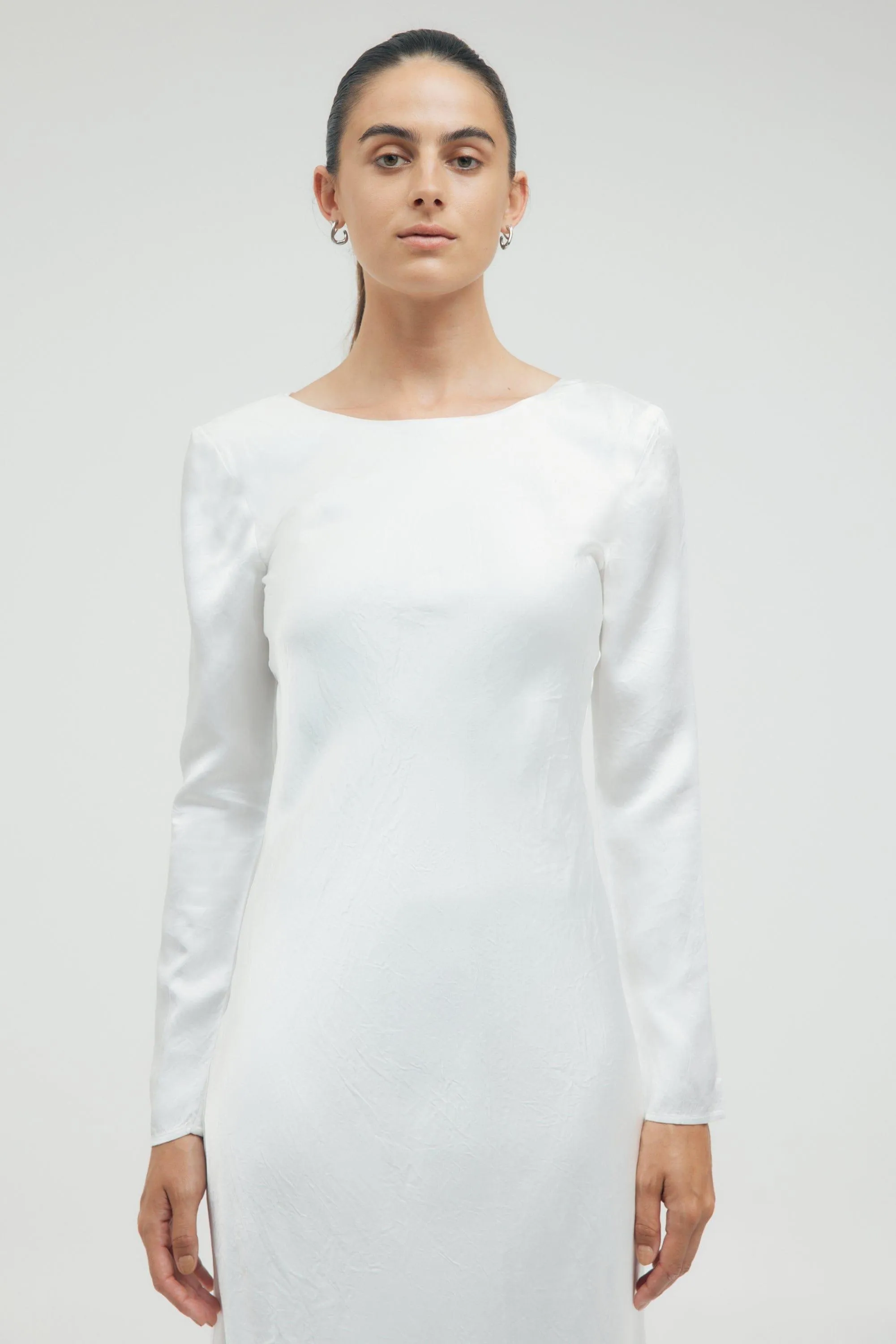 CRUSH TIE BACK MAXI | OFF WHITE