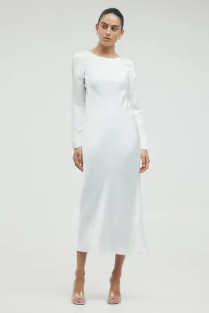 CRUSH TIE BACK MAXI | OFF WHITE