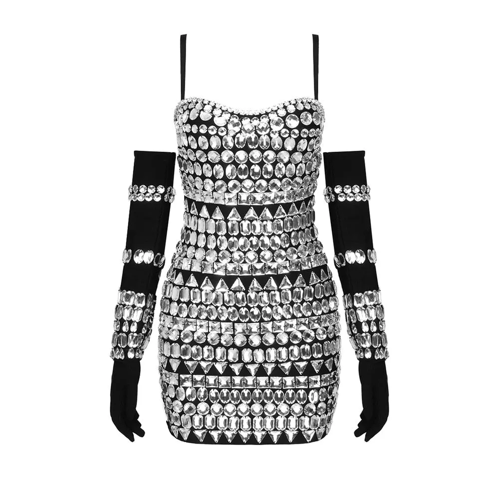 Crystal Mini Dress Set