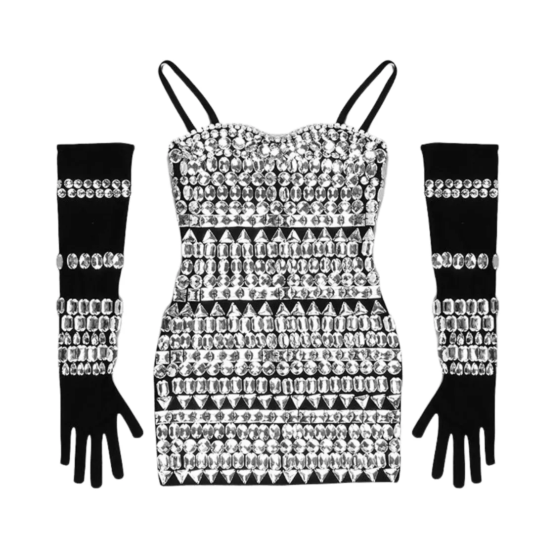 Crystal Mini Dress Set