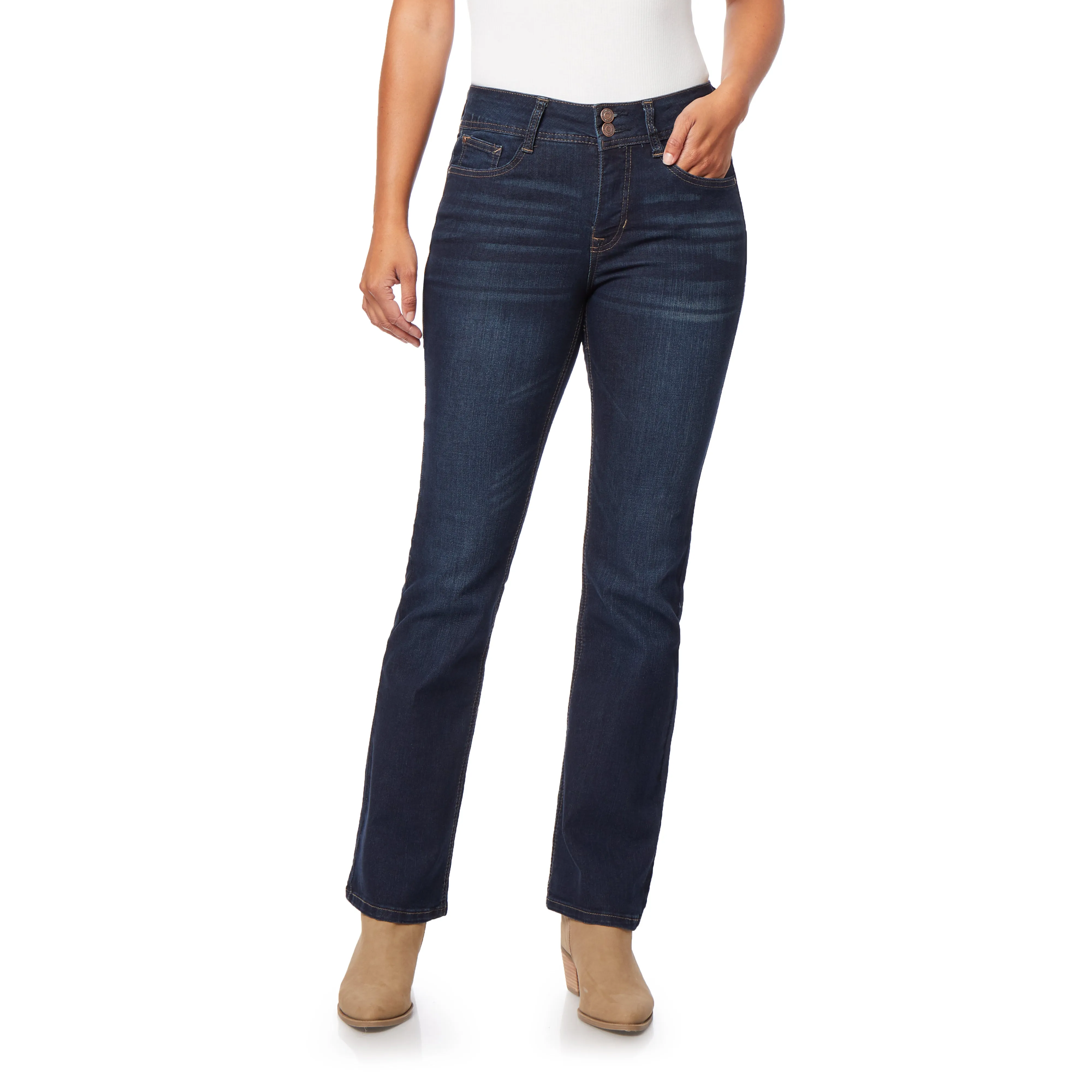 Curvy Bootcut Mid-Rise Jeans (Regular)