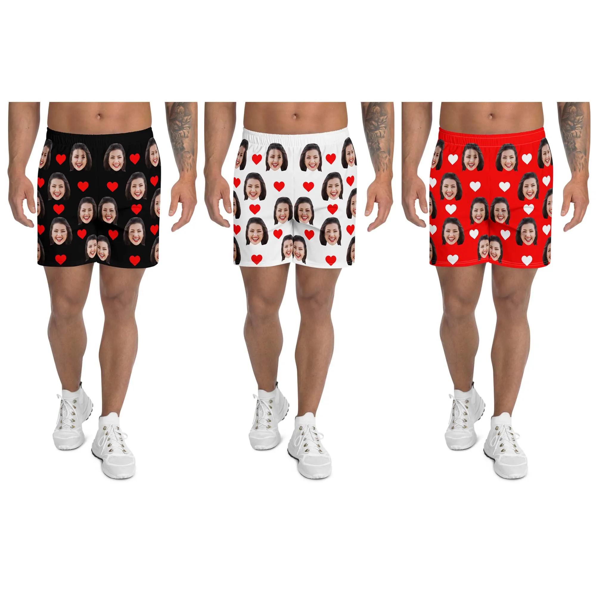 Custom Face Men's Athletic Shorts