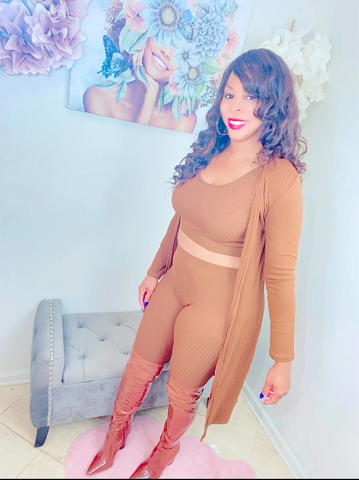 Cute Fall! 3-Piece Long Cardigan Set