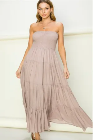 D114 TIER TUBE MAXI DRESS