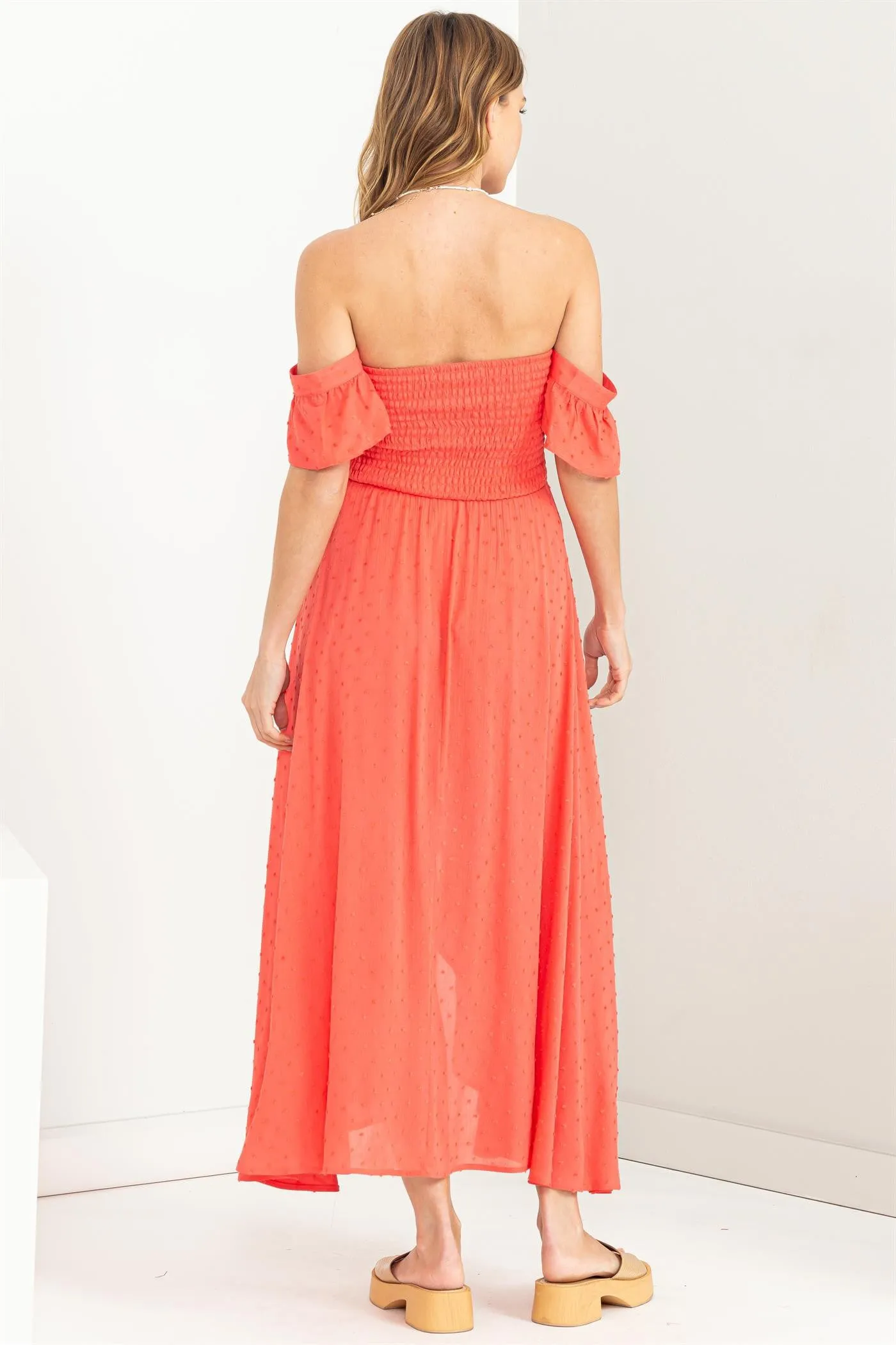 D145 OS WRAP SPLIT DRESS