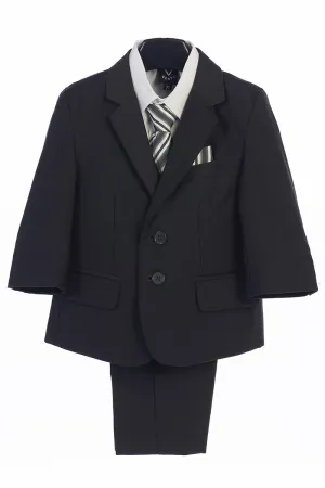 Dark Gray Boys 5-Piece Suit - Little Gents - LT-3582DG