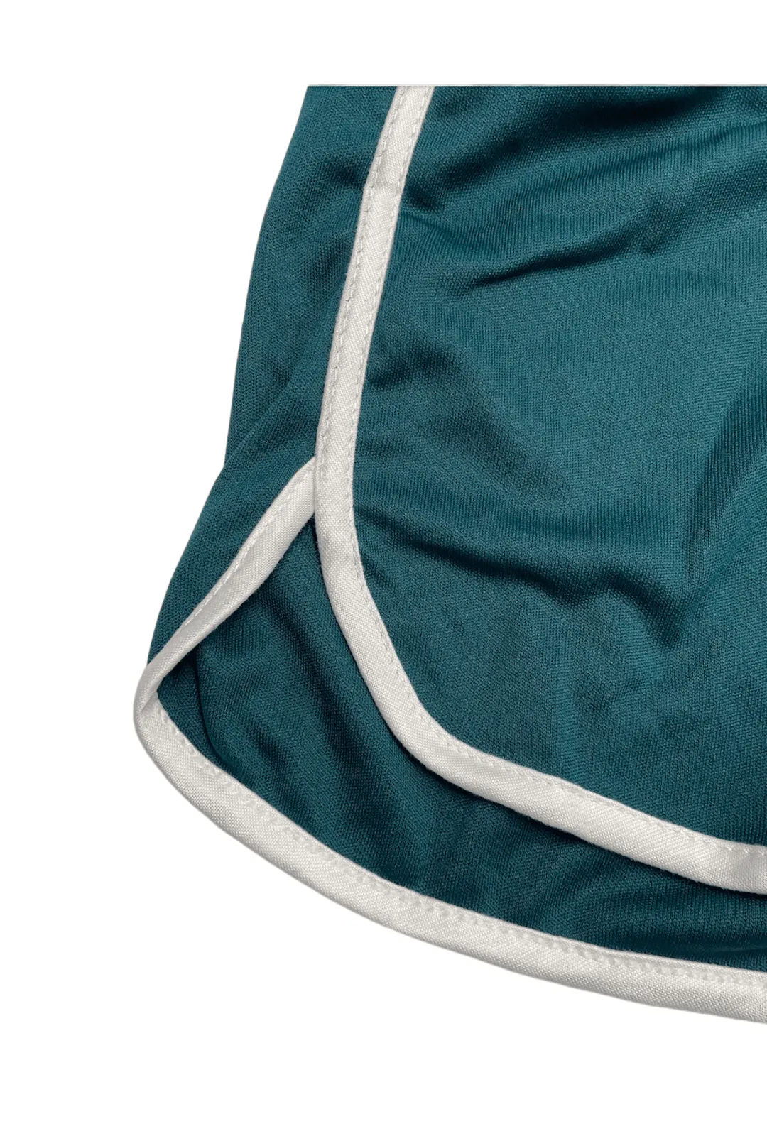 Dark Green Athletic Striped Shorts