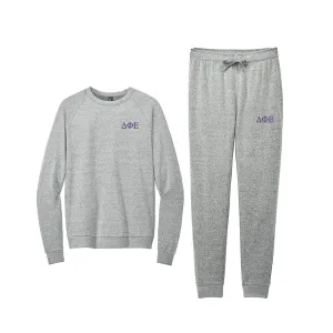 Delta Epsilon Phi Tri Fleece Jogger Set