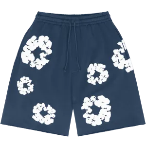 Denim Tears The Cotton Wreath Sweat Shorts Navy Blue