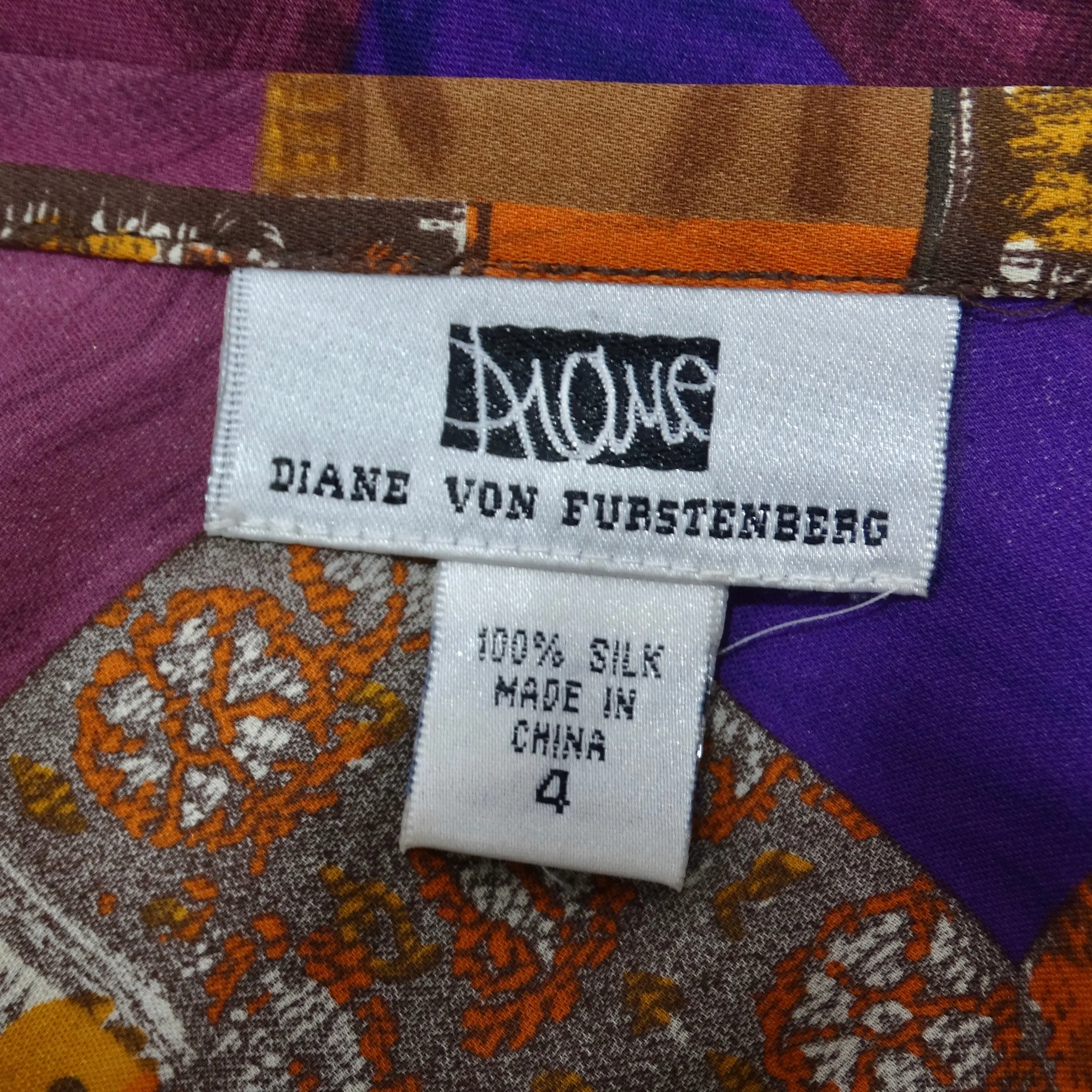 Diane Von Furstenberg Y2K Printed Silk Maxi Skirt