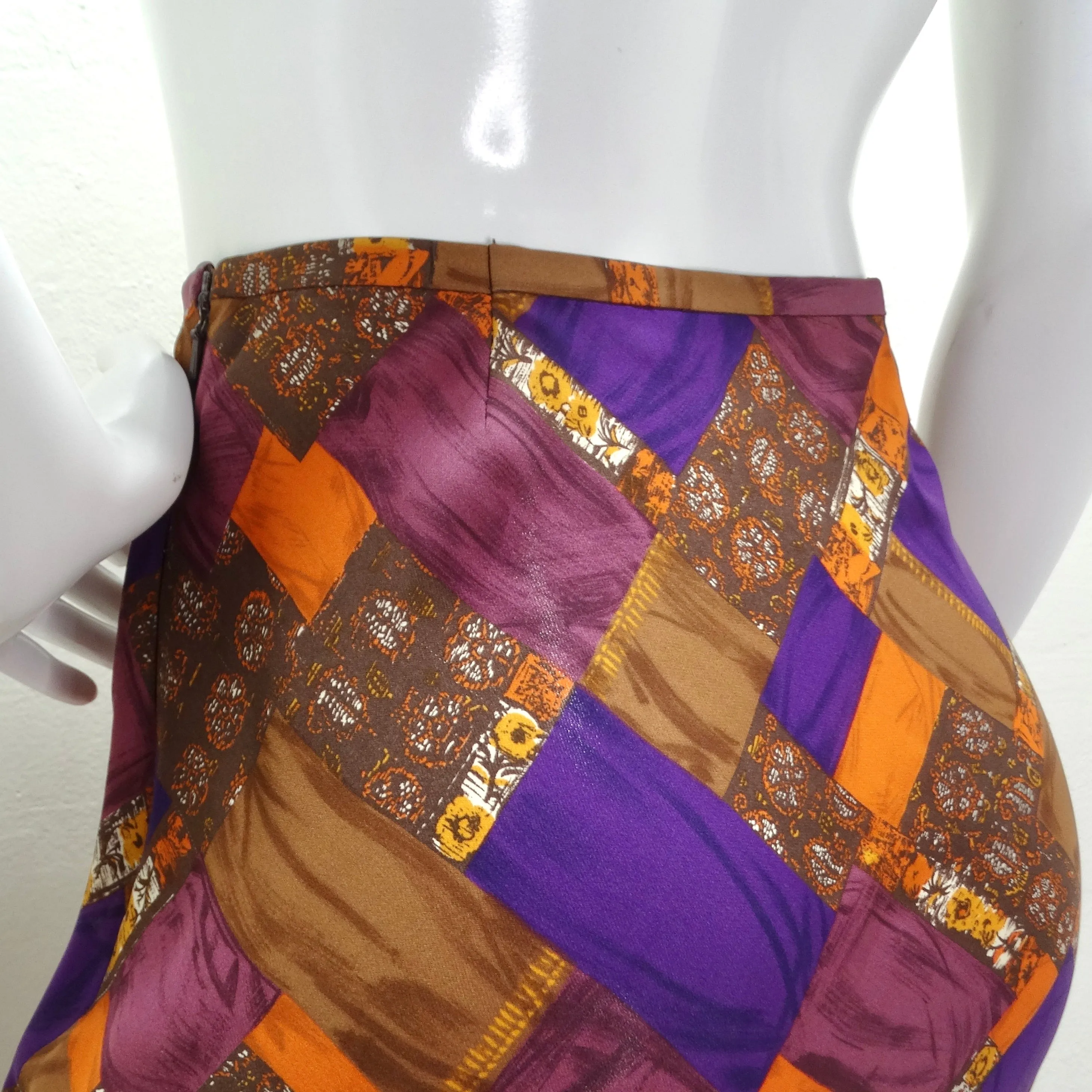 Diane Von Furstenberg Y2K Printed Silk Maxi Skirt
