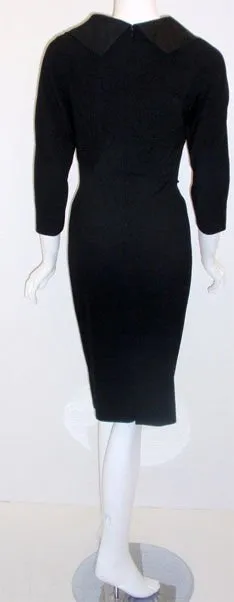 DON LOPER 1950s Black Cocktail Dress, Winona Ryder Size 2-4
