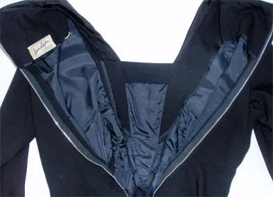 DON LOPER 1950s Black Cocktail Dress, Winona Ryder Size 2-4