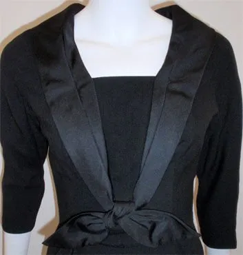 DON LOPER 1950s Black Cocktail Dress, Winona Ryder Size 2-4