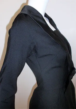 DON LOPER 1950s Black Cocktail Dress, Winona Ryder Size 2-4