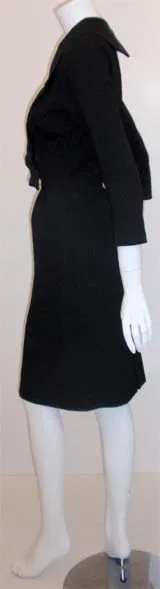 DON LOPER 1950s Black Cocktail Dress, Winona Ryder Size 2-4