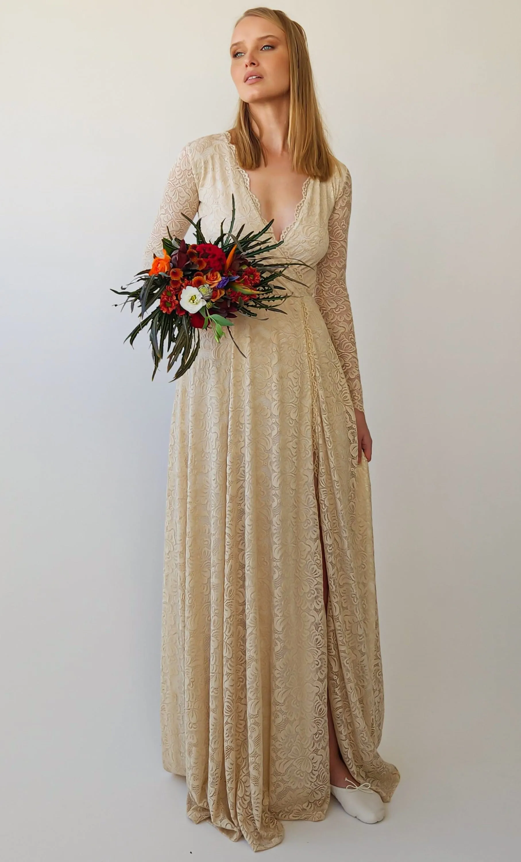 Dress with a Slit  #1410