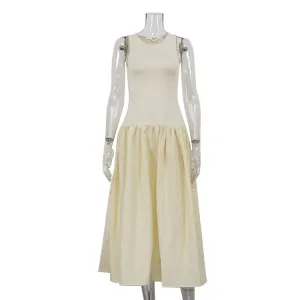 Drop Waist Sleeveless Maxi Dress