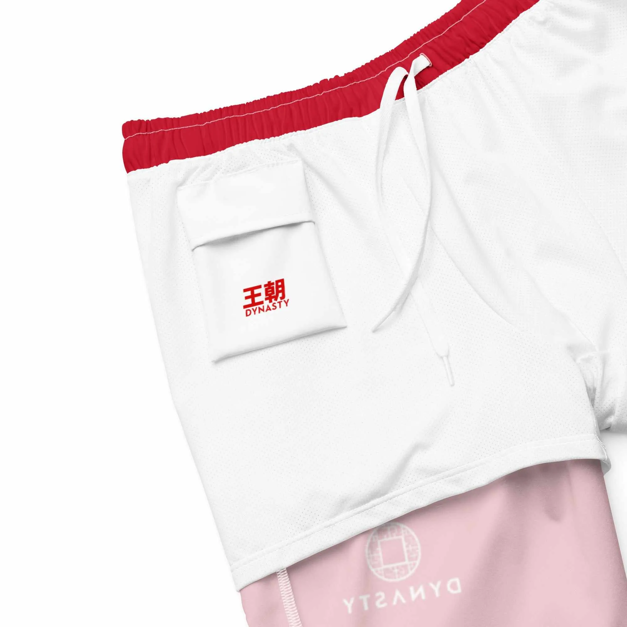 Dynasty Hybrid Emblem Board Shorts (Red)