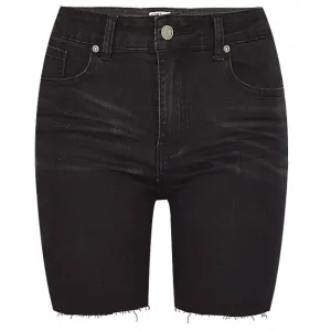 Elasticity Women's High Waisted Jean Middle Shorts Denim Shorts