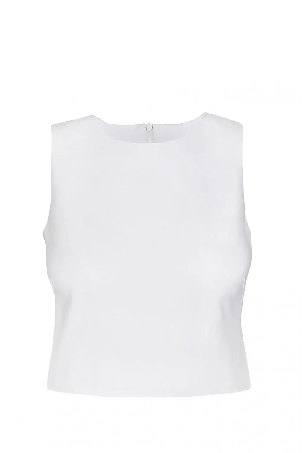 Elegant Crop Top Blouse with Zip