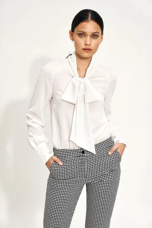 Elegant Tie Neck Blouse
