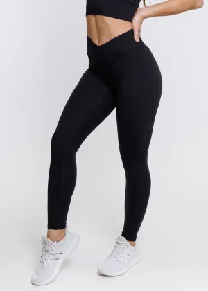 Elevate Cross Leggings - Black