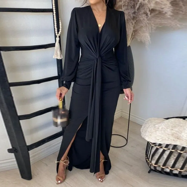 Emilia Elegant Slinky Evening Bodycon Maxi Dress