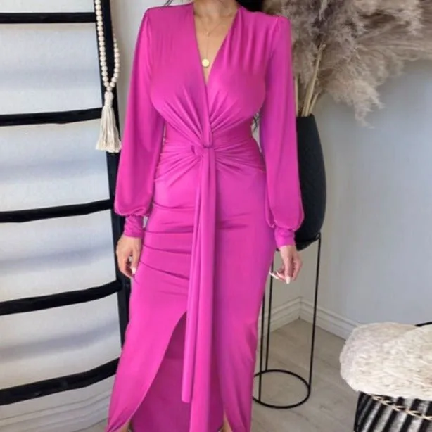 Emilia Elegant Slinky Evening Bodycon Maxi Dress