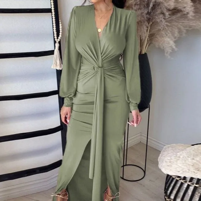 Emilia Elegant Slinky Evening Bodycon Maxi Dress