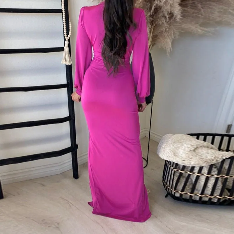 Emilia Elegant Slinky Evening Bodycon Maxi Dress