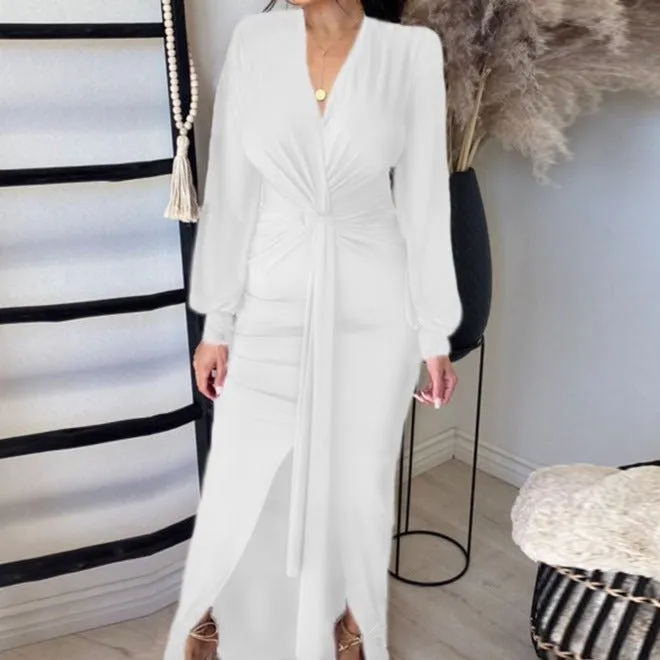 Emilia Elegant Slinky Evening Bodycon Maxi Dress