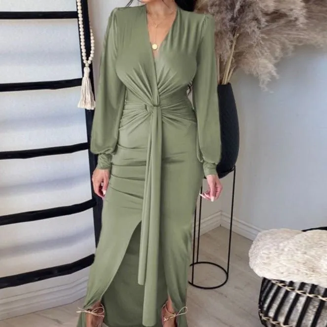 Emilia Elegant Slinky Evening Bodycon Maxi Dress