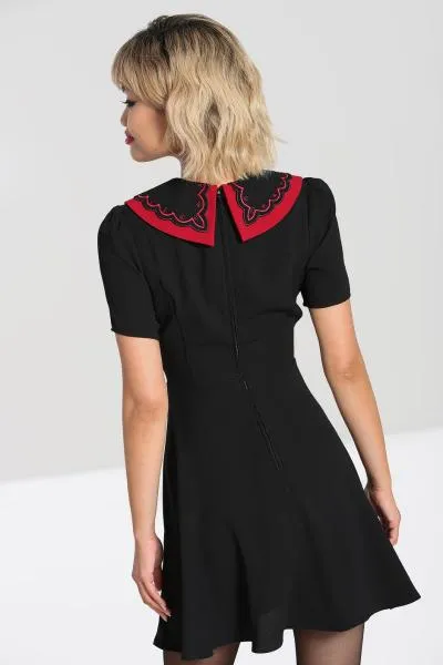 Emma Mini Dress - Black/Red -