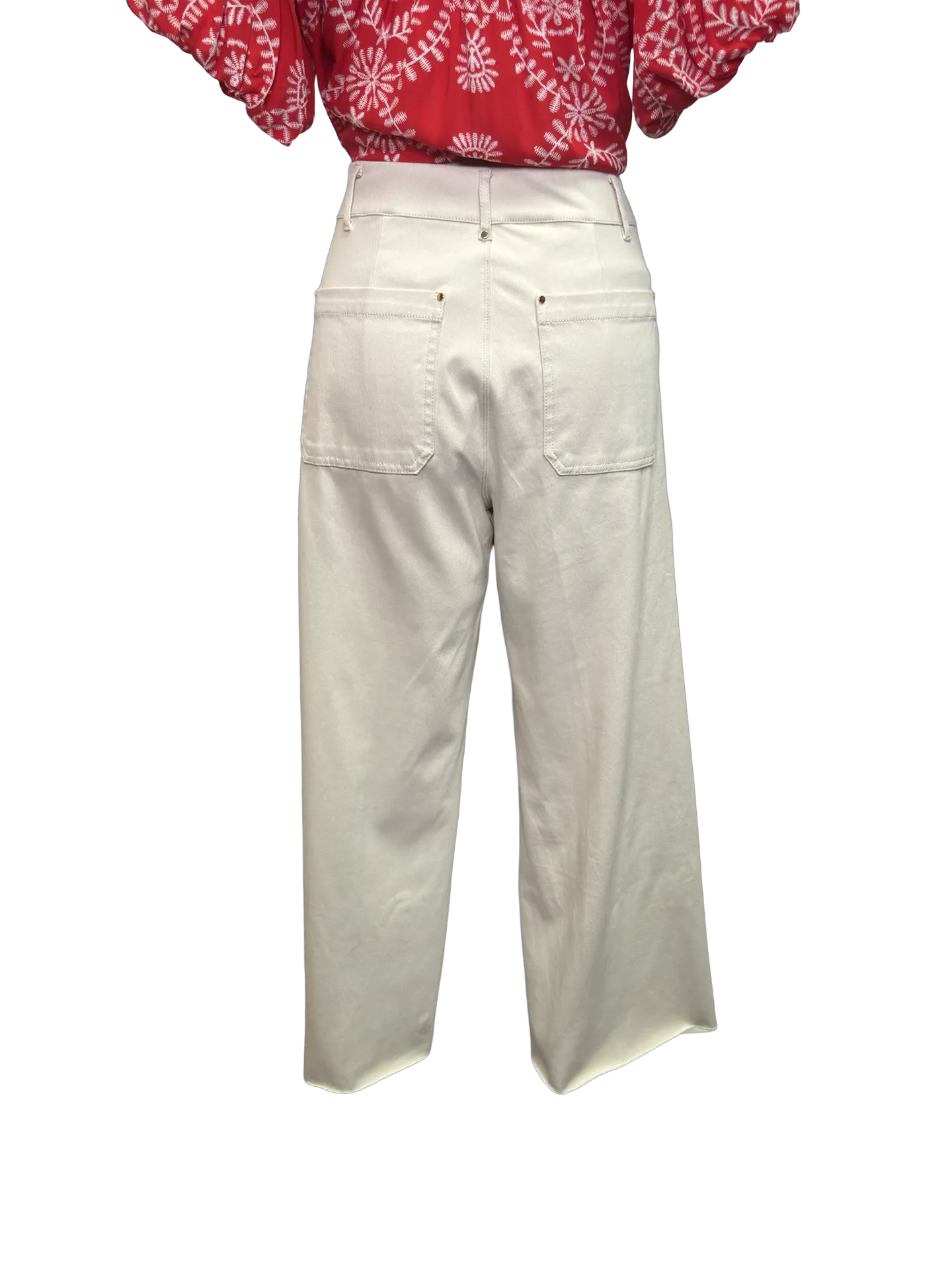 Erin Hi Waist Wide Leg Denim Oat