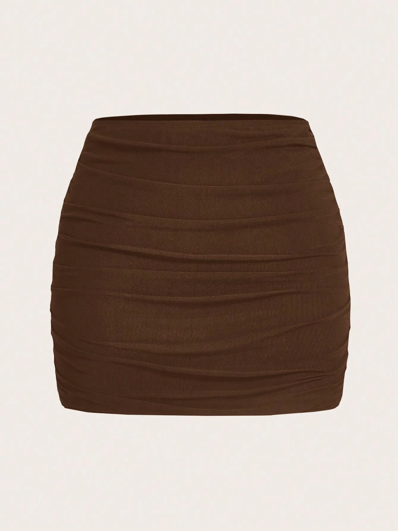 EZwear Mesh Double-Layer See-Through Bodycon Mini Skirt