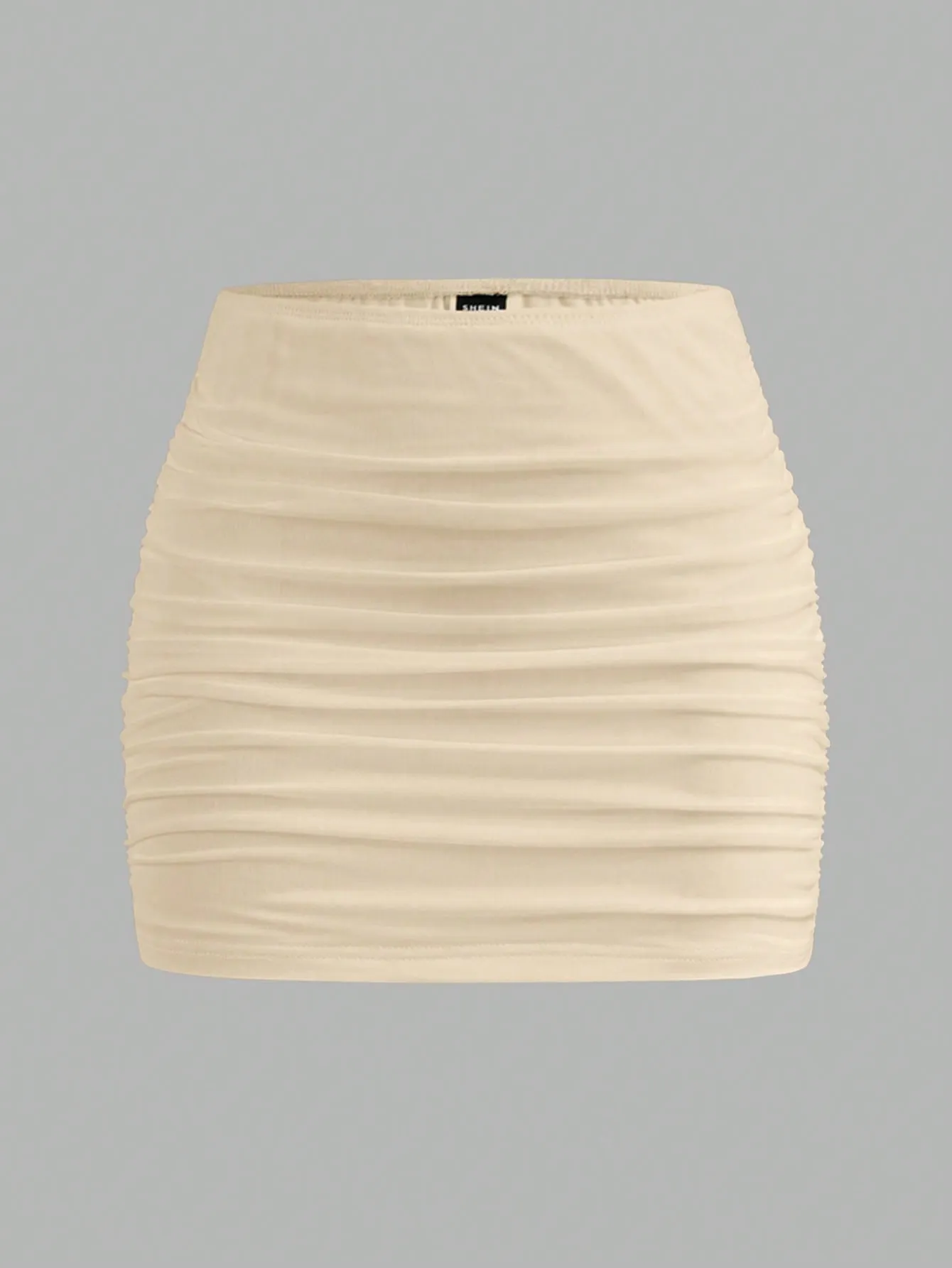 EZwear Mesh Double-Layer See-Through Bodycon Mini Skirt