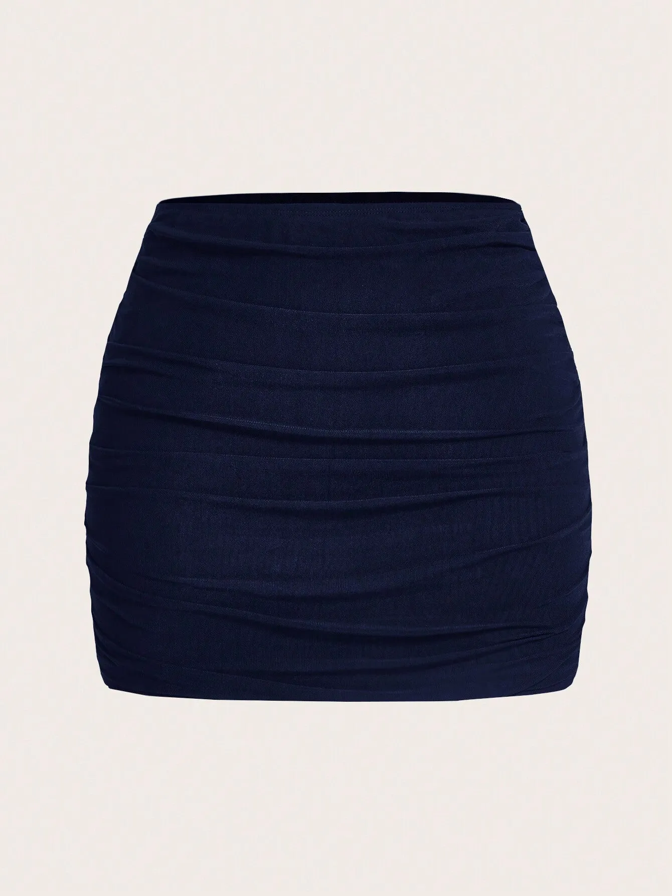 EZwear Mesh Double-Layer See-Through Bodycon Mini Skirt