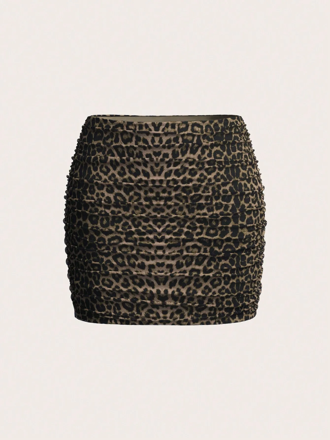 EZwear Mesh Double-Layer See-Through Bodycon Mini Skirt