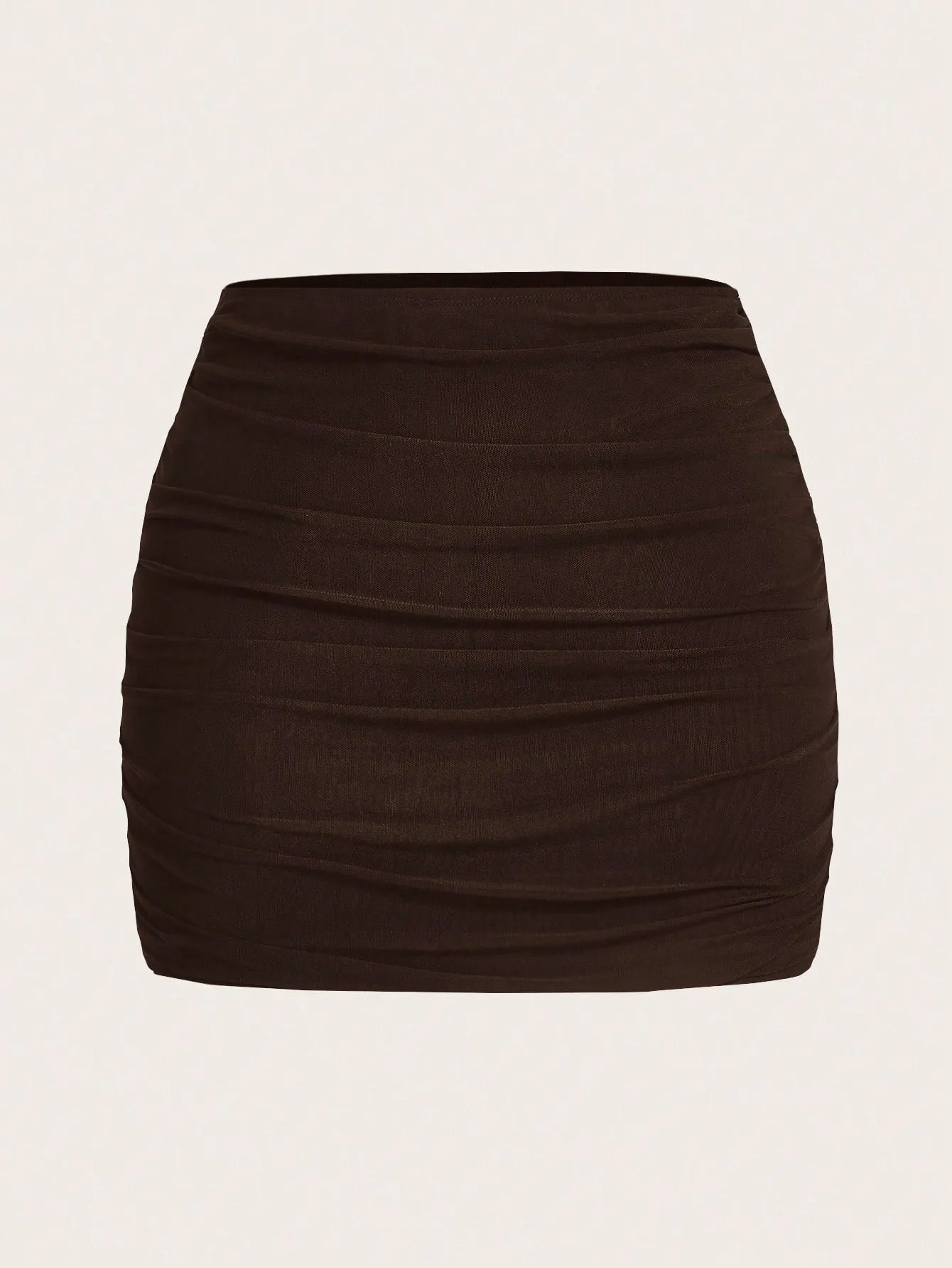 EZwear Mesh Double-Layer See-Through Bodycon Mini Skirt