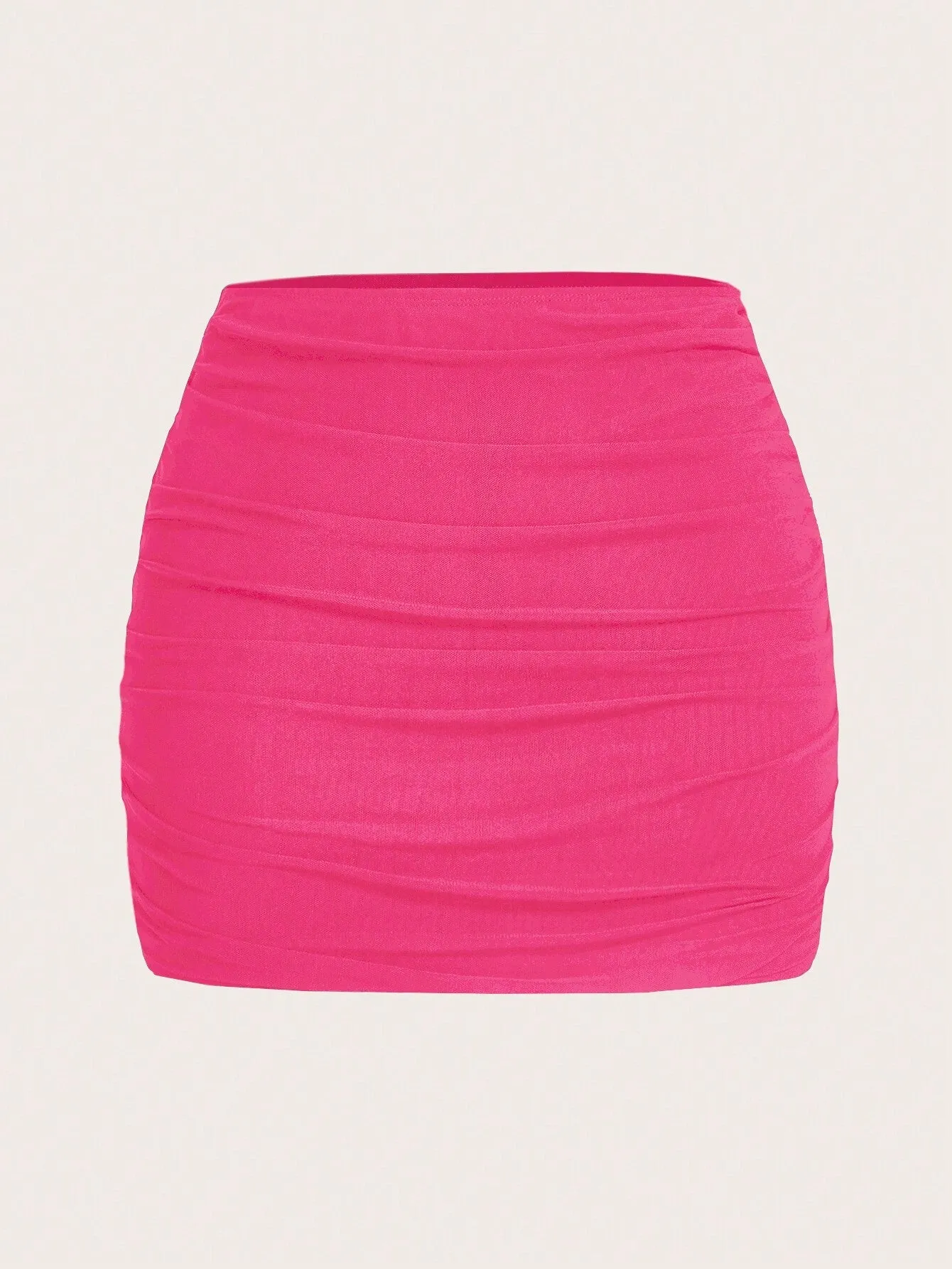 EZwear Mesh Double-Layer See-Through Bodycon Mini Skirt
