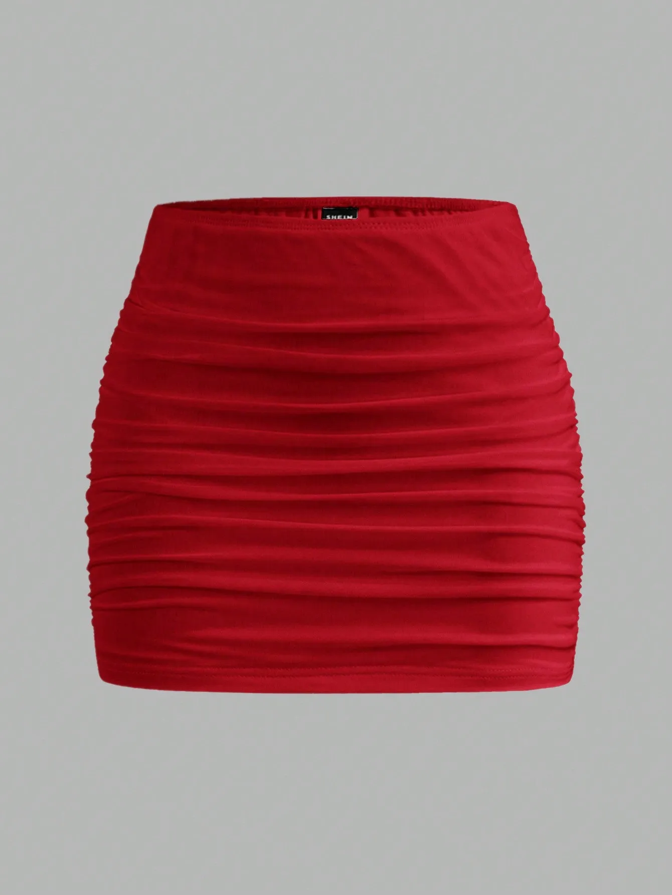 EZwear Mesh Double-Layer See-Through Bodycon Mini Skirt