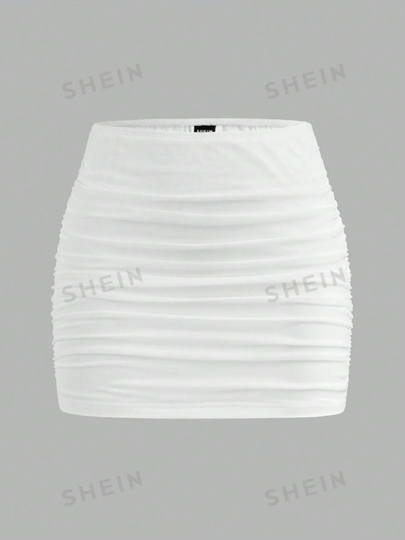 EZwear Mesh Double-Layer See-Through Bodycon Mini Skirt